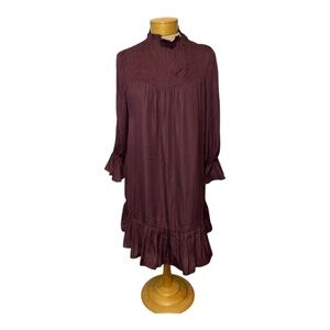 Women's Mustard Seed Burgundy/Wine Dress Size S